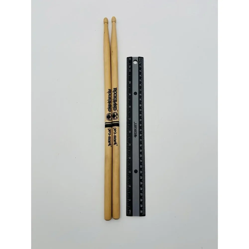 Set Of Rock Band Ludwig Replacement Wood Drum Sticks Xbox Nintendo Wii OEM VG